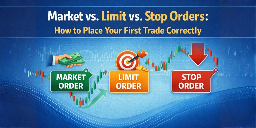 Market vs. Limit vs. Stop Orders: How to Place Your First Trade Correctly